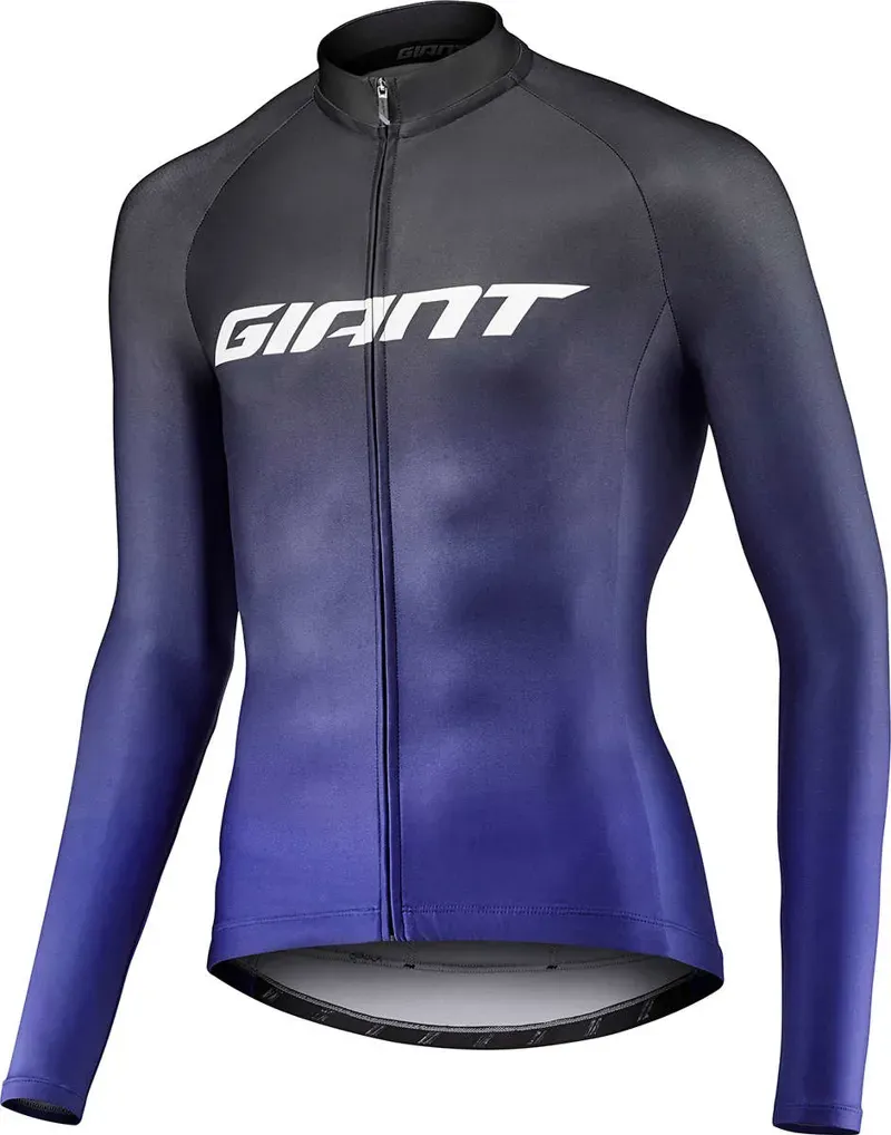 2021 Giant Race Day Long Sleeve Mens Jersey in Blue