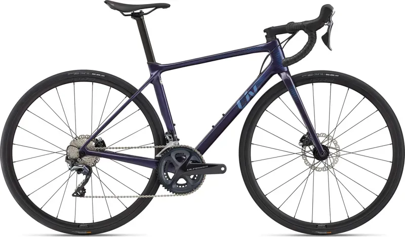 2022 Liv Langma Advanced 1 Disc Womens Race Bike in Purple